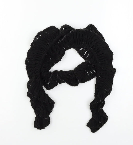 Preworn Womens Black  Knit  Scarf