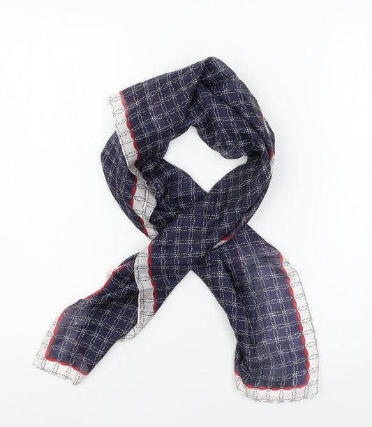 Preworn Womens Blue Geometric   Scarf