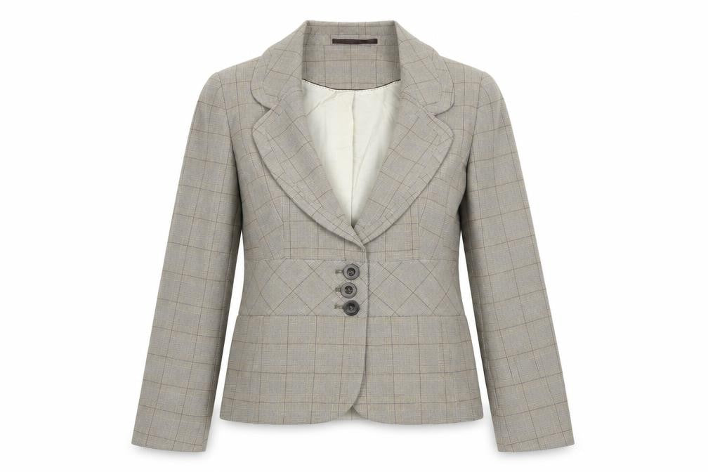 NEXT Womens Brown Check  Jacket Suit Jacket Size 12
