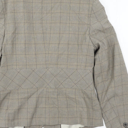 Next Womens Brown Check  Jacket Suit Jacket Size 12