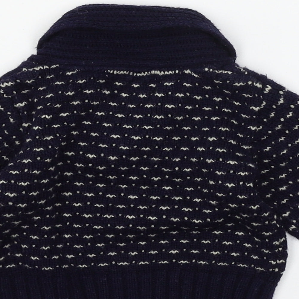 La Redoute Boys Blue  Knit Pullover Jumper Size 3-6 Months