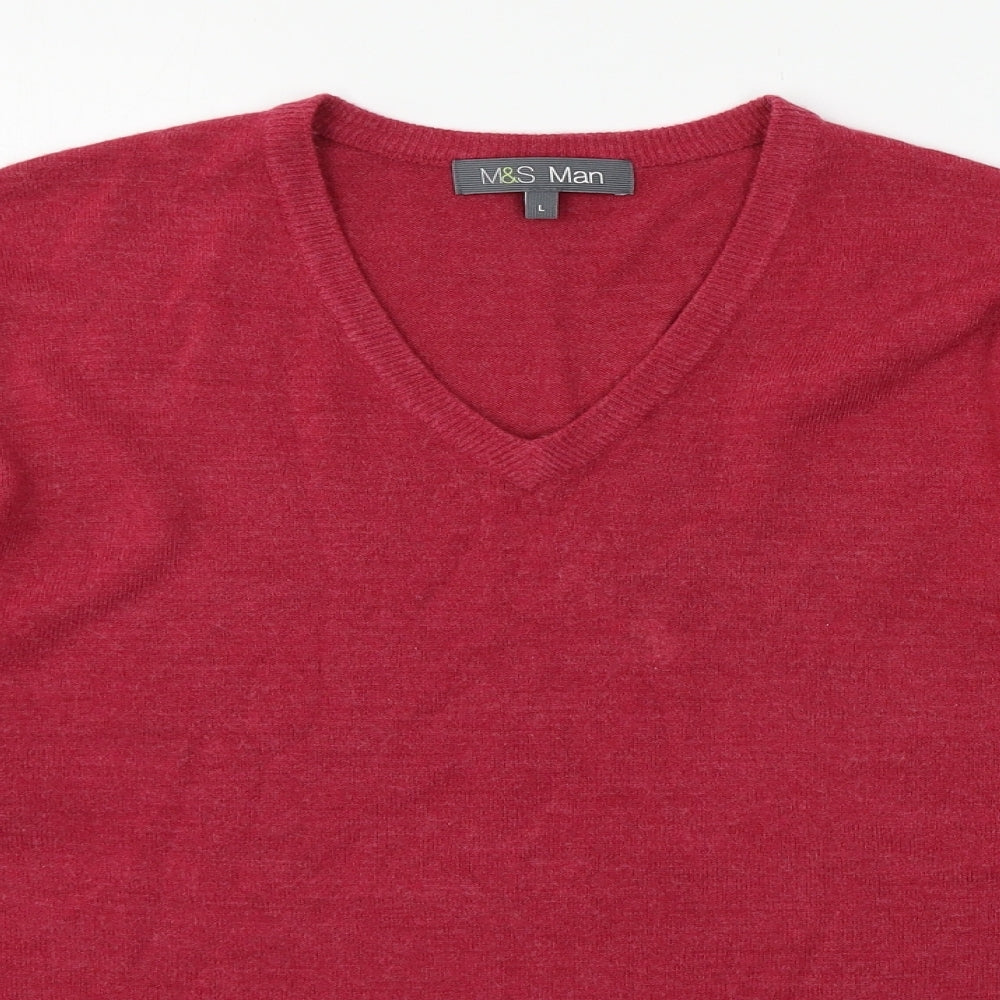 Marks and Spencer Womens Red  Knit Pullover Jumper Size L