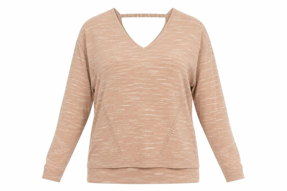 Marks & Spencer Womens Orange Striped Knit Pullover Jumper Size M