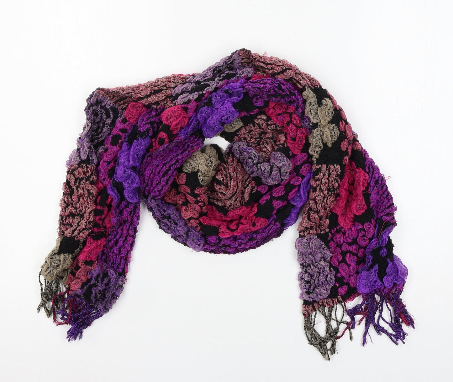 Preworn Womens Black    Scarf
