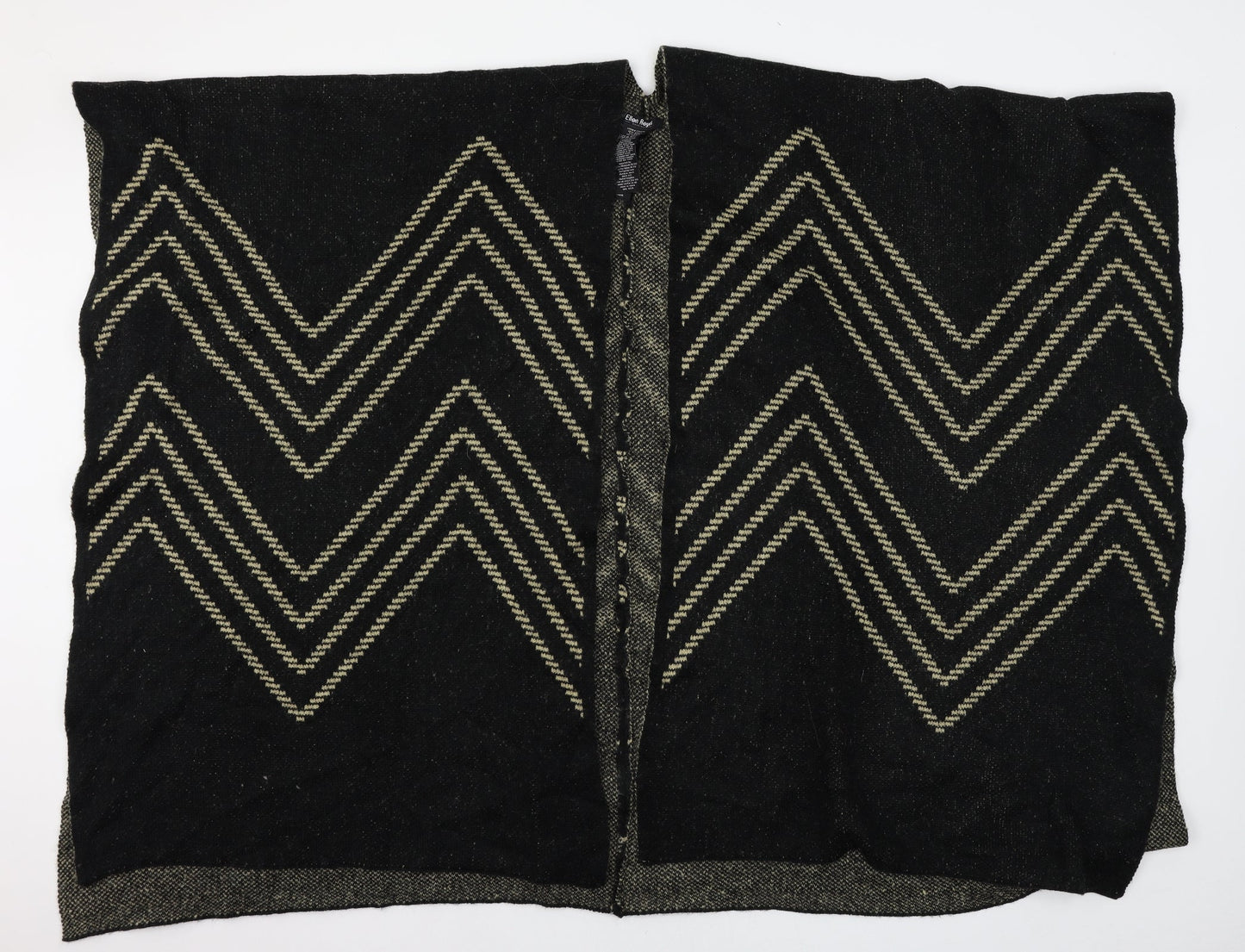 Ellen Reyes Womens Black Striped Knit Jacket  One Size