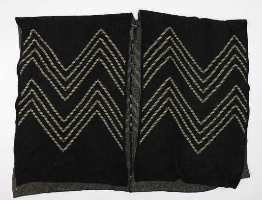 Ellen Reyes Womens Black Striped Knit Jacket  One Size