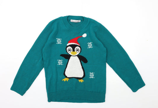 Pure & natural Womens Green  Knit Pullover Jumper Size S  - penguin