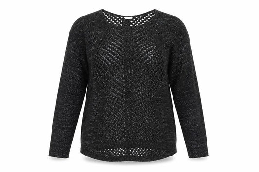 Papaya Womens Black  Knit Pullover Jumper Size 8