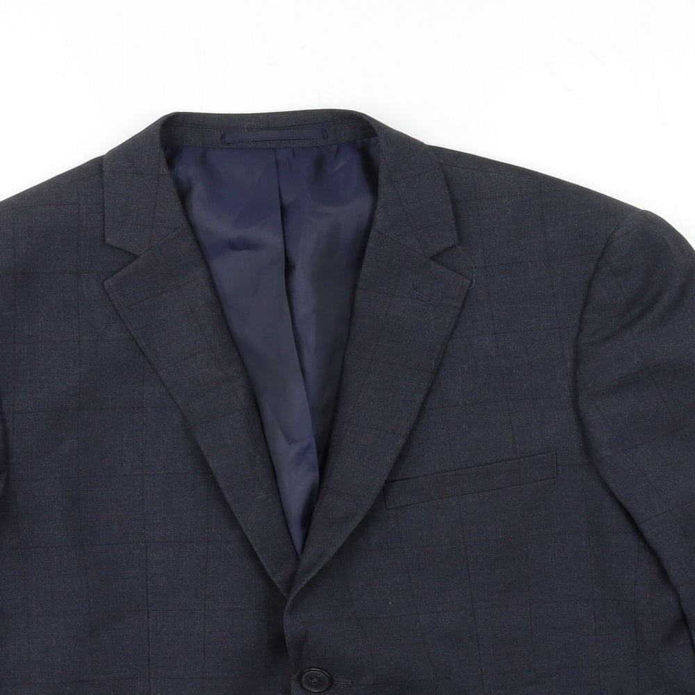 Taylor & Wright Mens Blue Striped  Jacket Suit Jacket Size 40