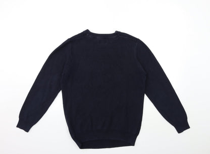 Next Mens Blue  Knit Pullover Jumper Size S