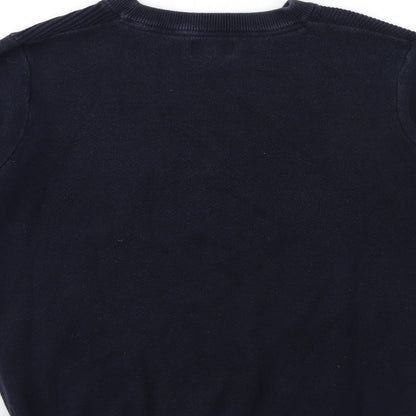 Next Mens Blue  Knit Pullover Jumper Size S