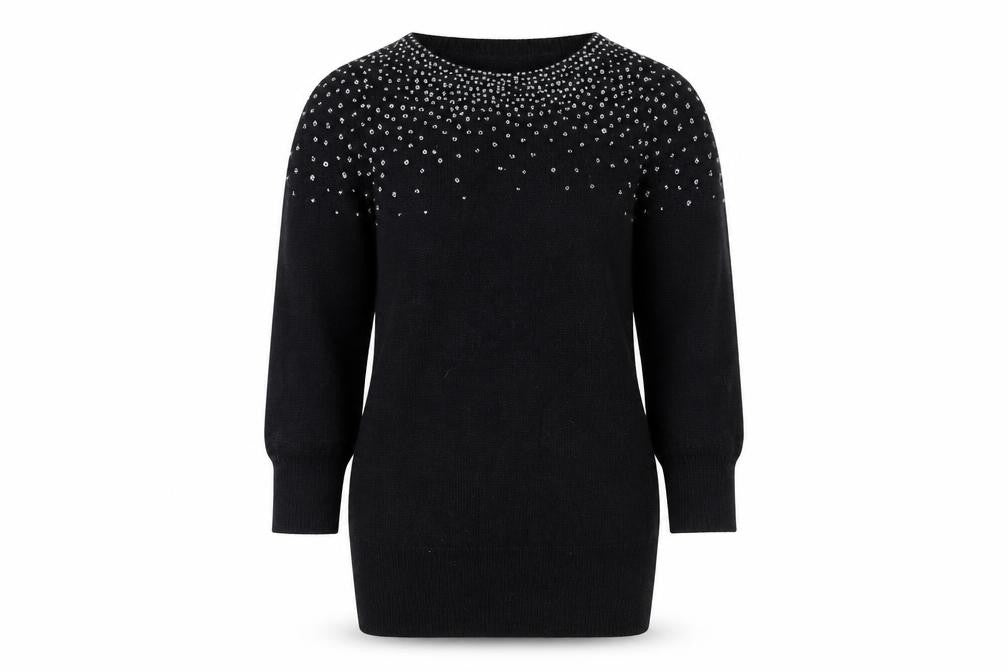 Oasis Womens Black  Knit Pullover Jumper Size XS