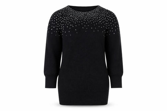 Oasis Womens Black  Knit Pullover Jumper Size XS