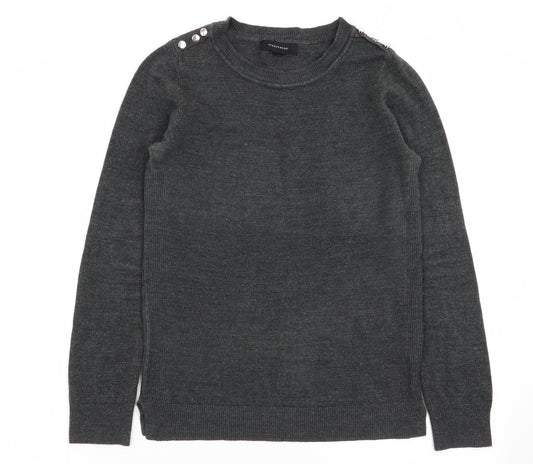 Primark Womens Grey   Pullover Jumper Size 6