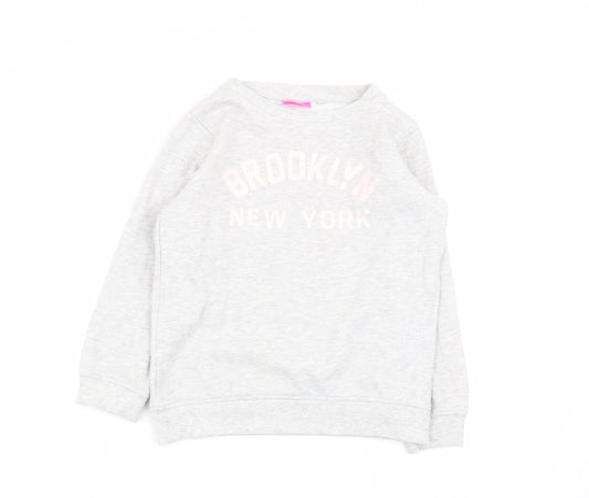 NEXT Girls Grey   Pullover Jumper Size 8 Years