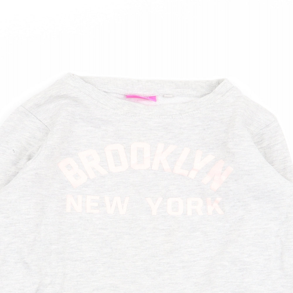 NEXT Girls Grey   Pullover Jumper Size 8 Years