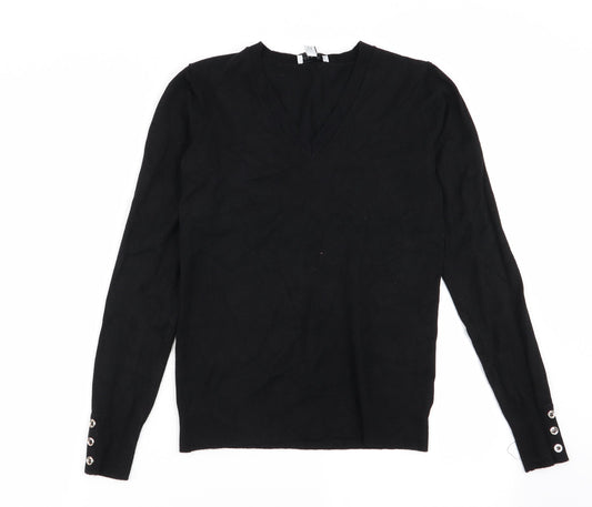 Warehouse Womens Black   Pullover Jumper Size 6
