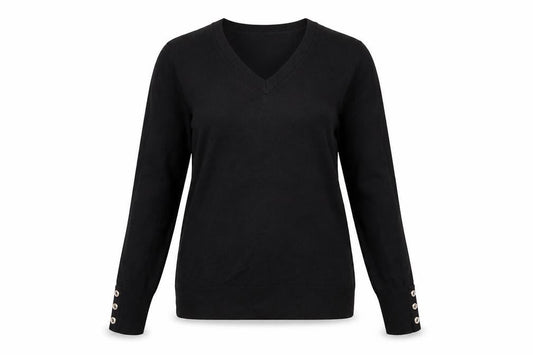 Warehouse Womens Black   Pullover Jumper Size 6