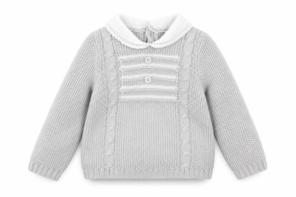 Bonjour Bebe Girls Grey   Pullover Jumper Size 0-3 Months