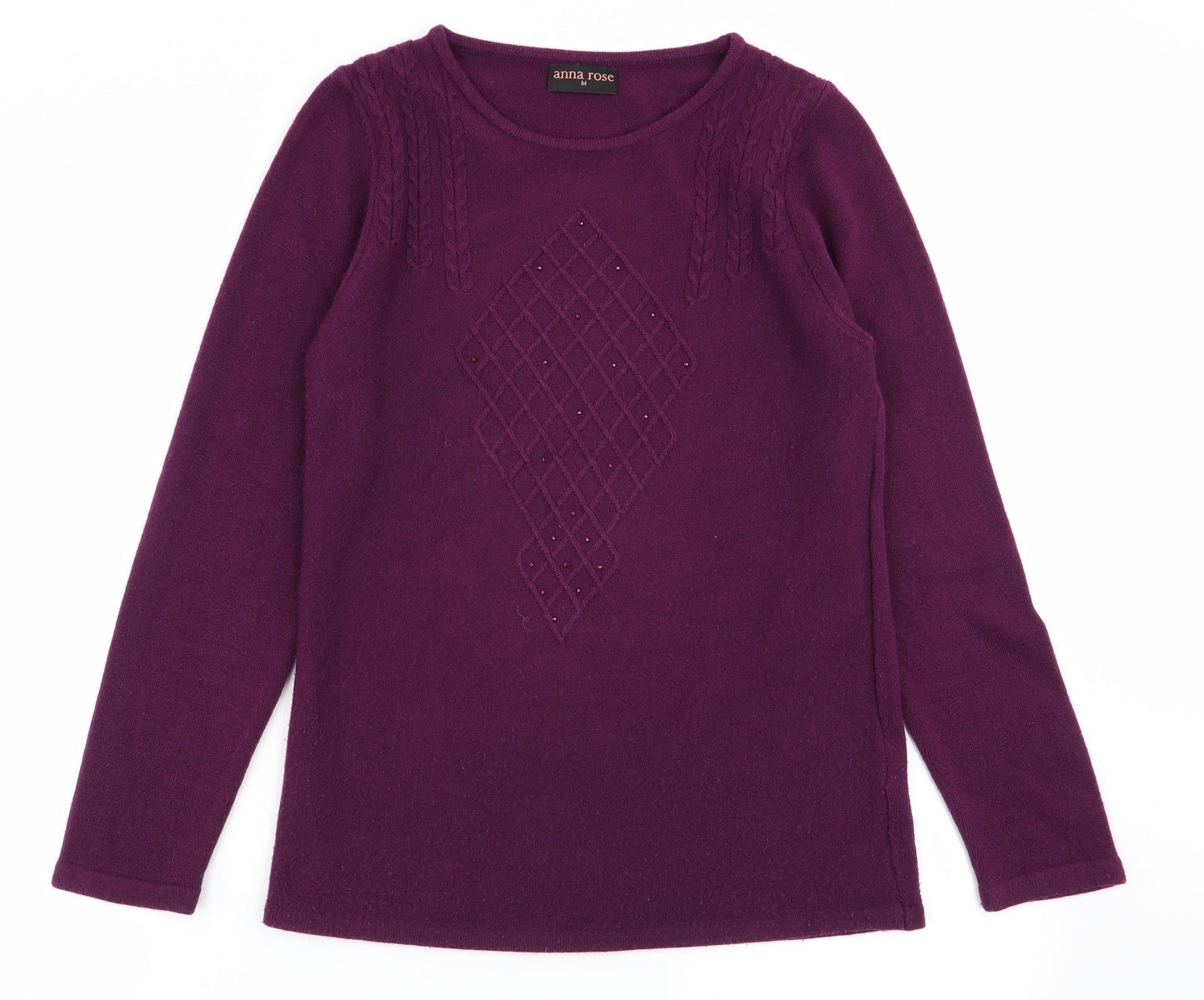 anna rose Womens Purple   Pullover Jumper Size M
