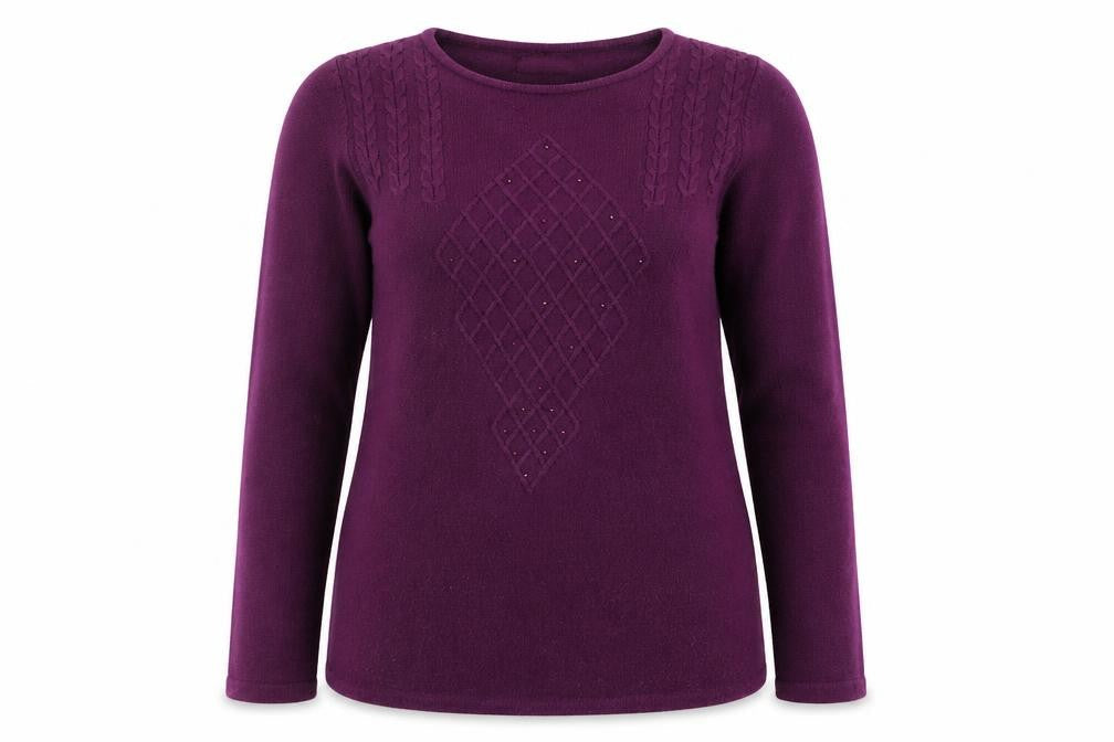 anna rose Womens Purple   Pullover Jumper Size M