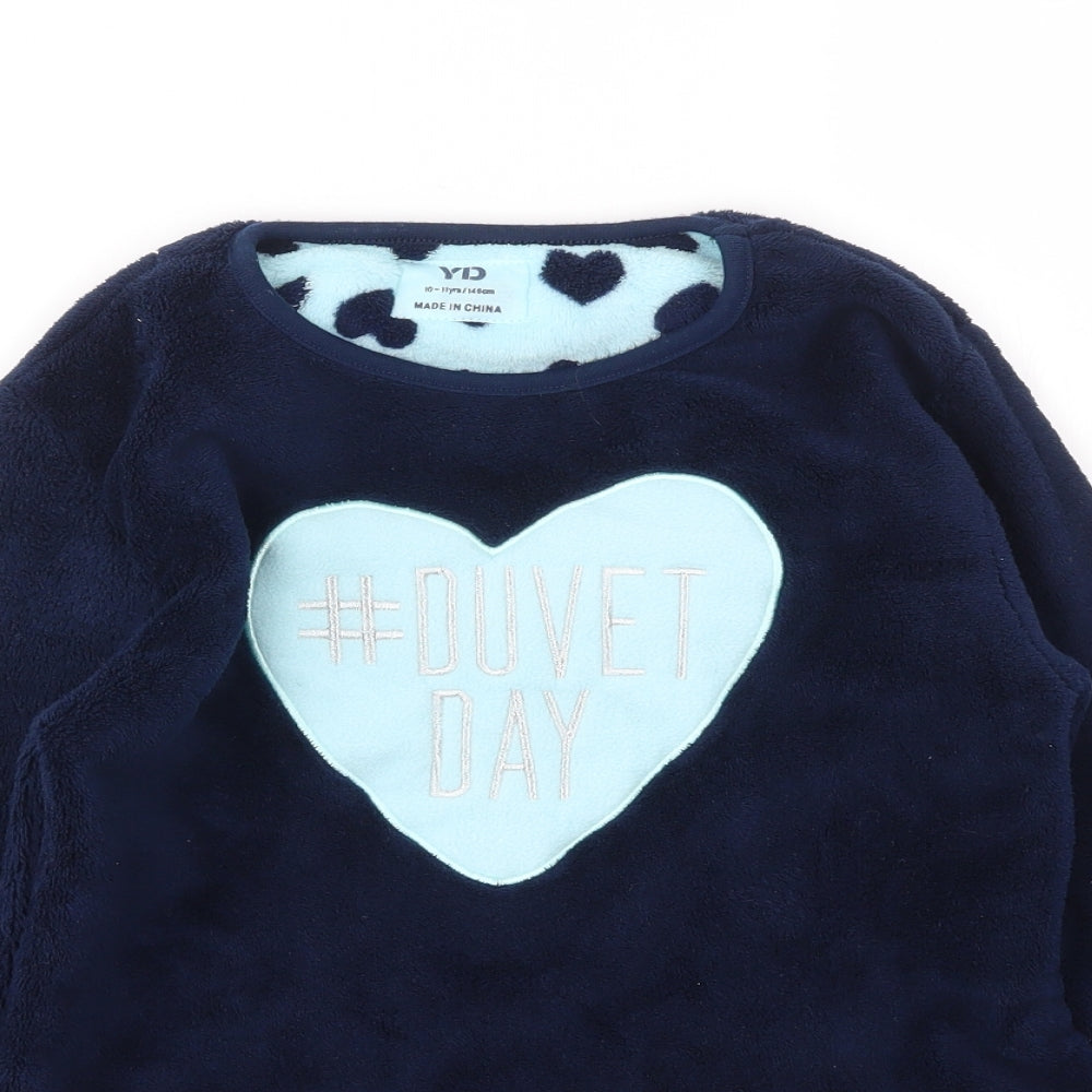 YD Girls Blue   Top Pyjama Top Size 10-11 Years