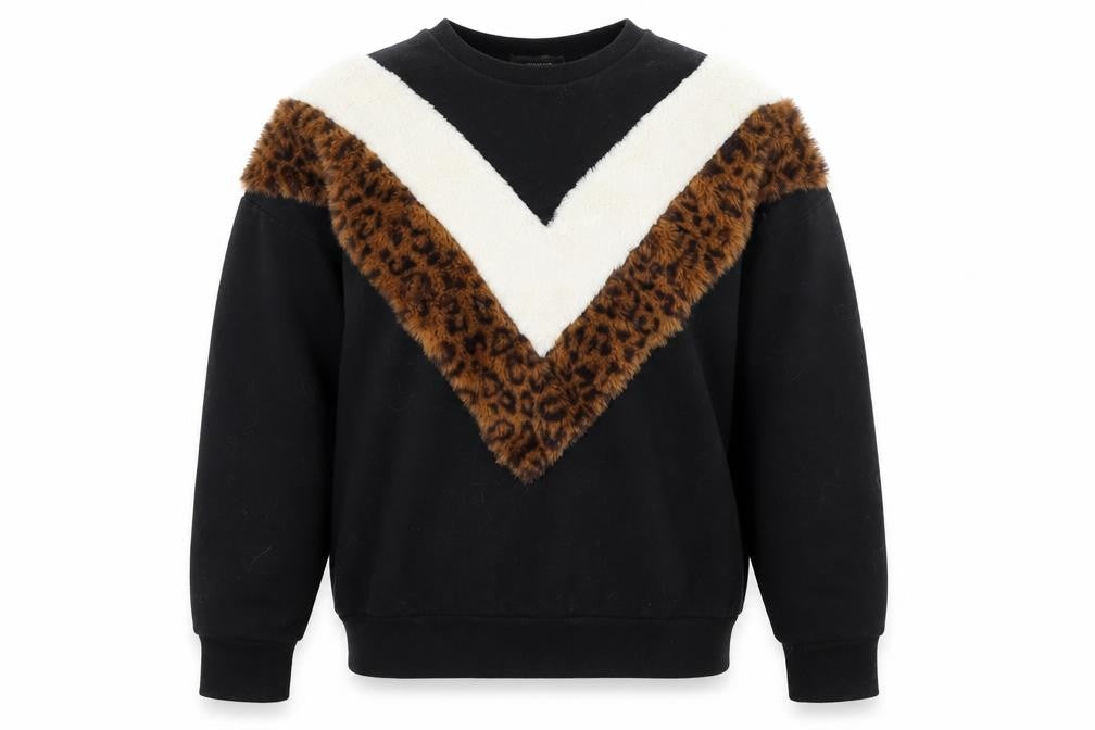 Primark Womens Black Animal Print  Pullover Jumper Size S