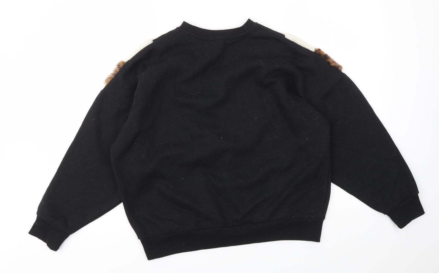 Primark Womens Black Animal Print  Pullover Jumper Size S