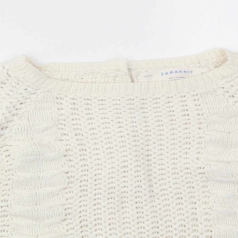 Zara Womens Ivory   Pullover Jumper Size S