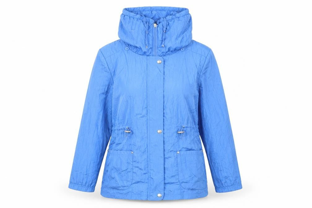 Bonmarché Womens Blue Houndstooth Jacket Coat Size 14