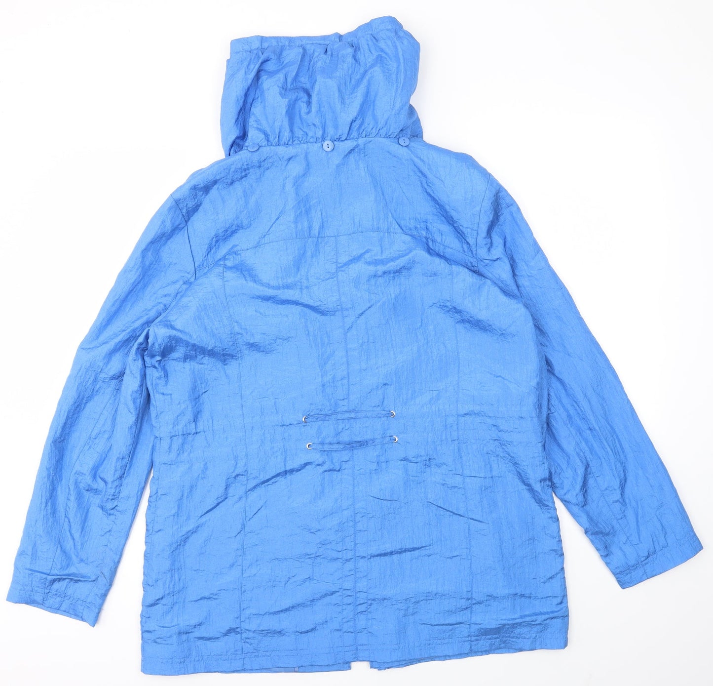 BM Womens Blue Houndstooth  Jacket Coat Size 14