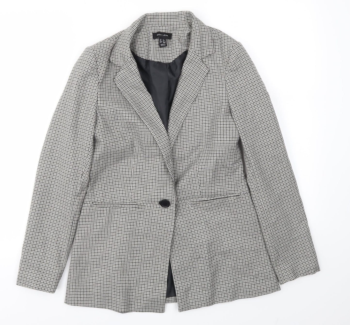 New Look Womens Multicoloured Geometric  Jacket Blazer Size 6