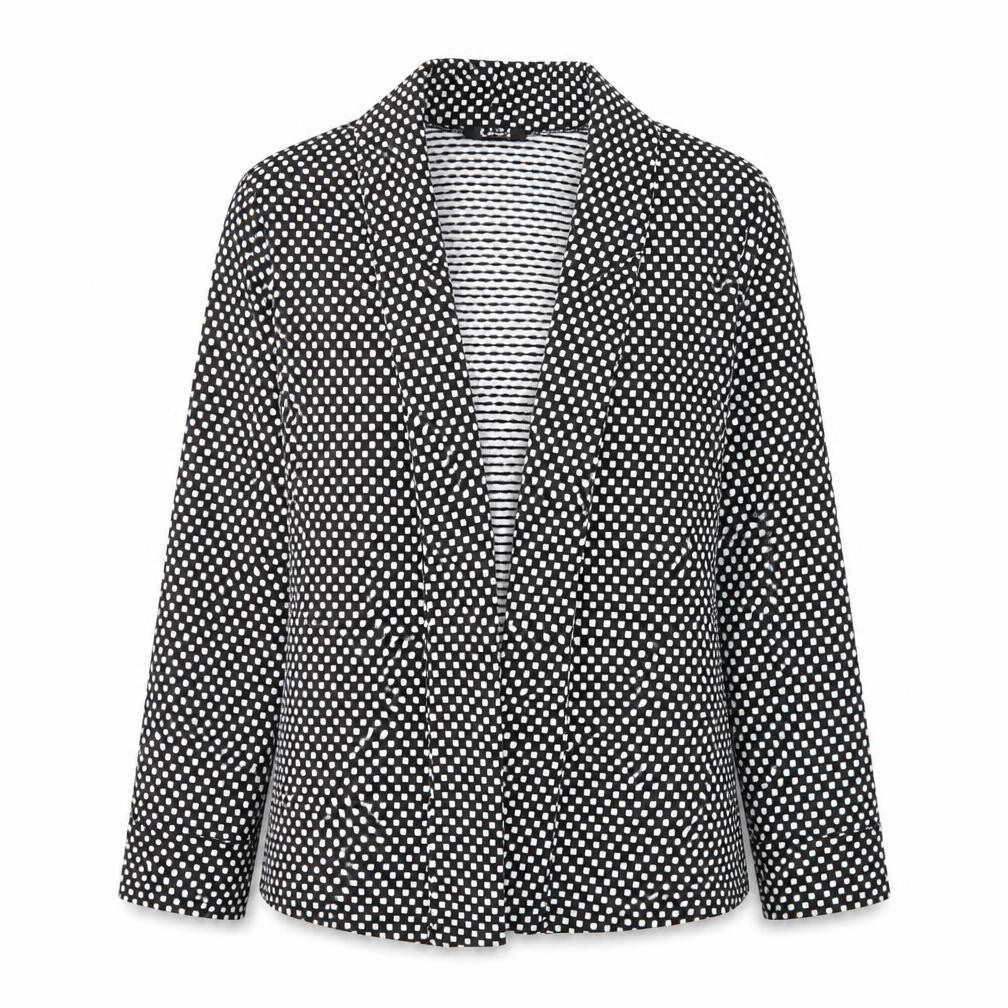 George Womens Black Polka Dot  Jacket Blazer Size 10