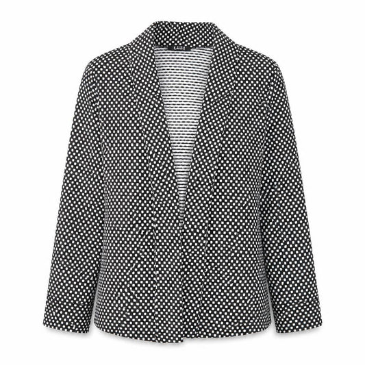 George Womens Black Polka Dot  Jacket Blazer Size 10