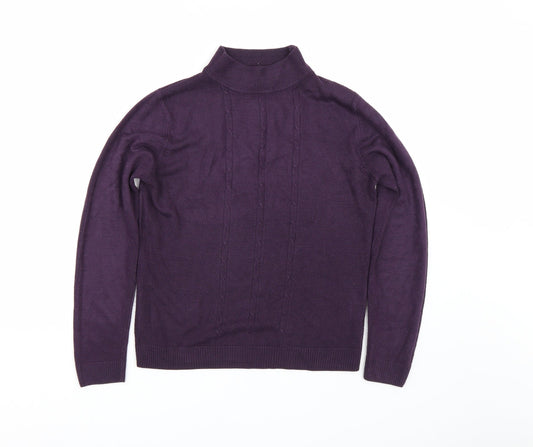 Pure & Natural Womens Purple   Pullover Jumper Size 10
