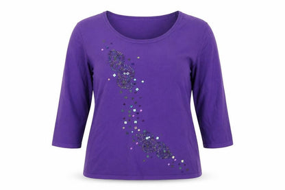 Signature Womens Purple   Basic T-Shirt Size L
