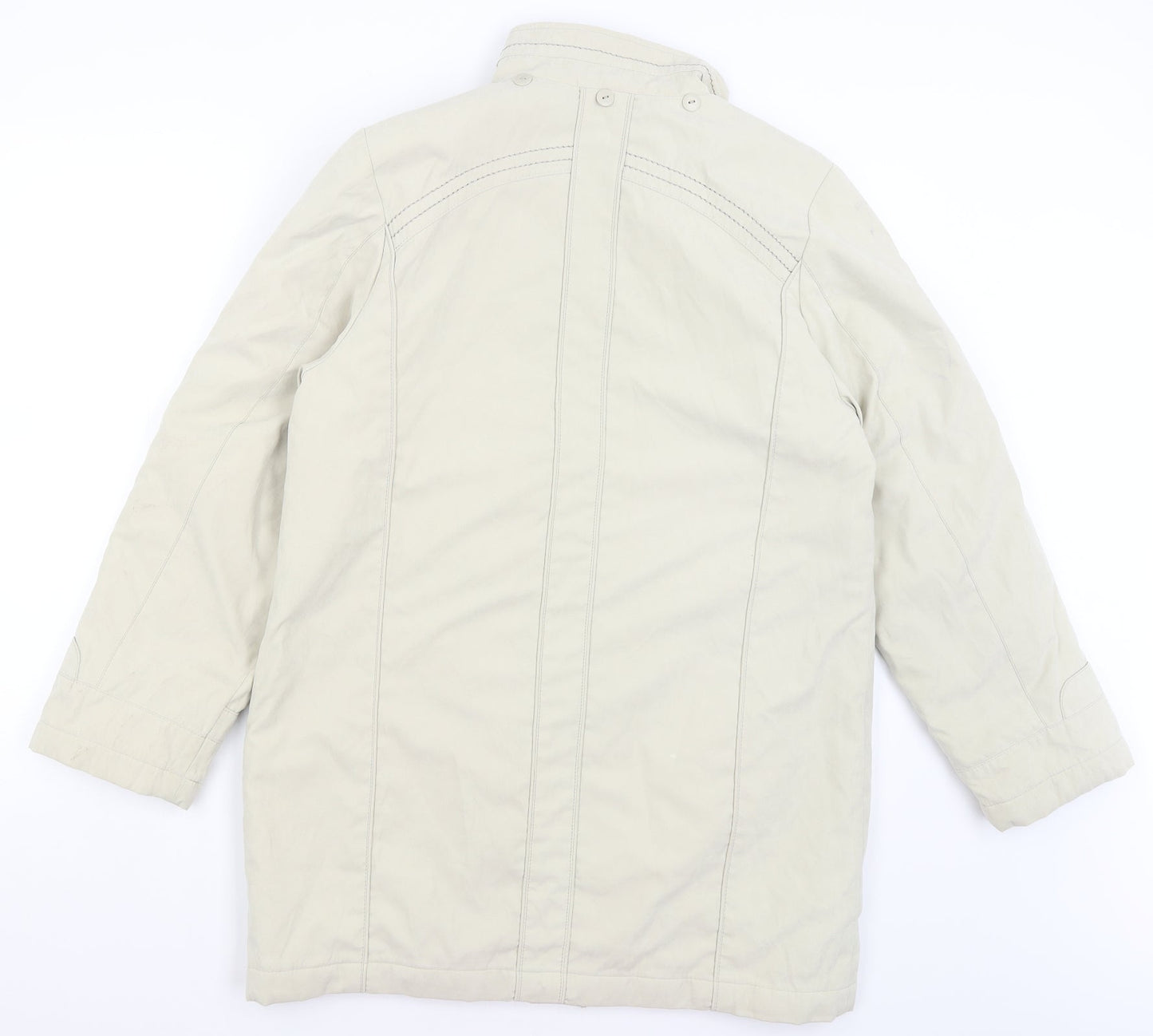 Anna Rose Womens Beige   Quilted Coat Size S