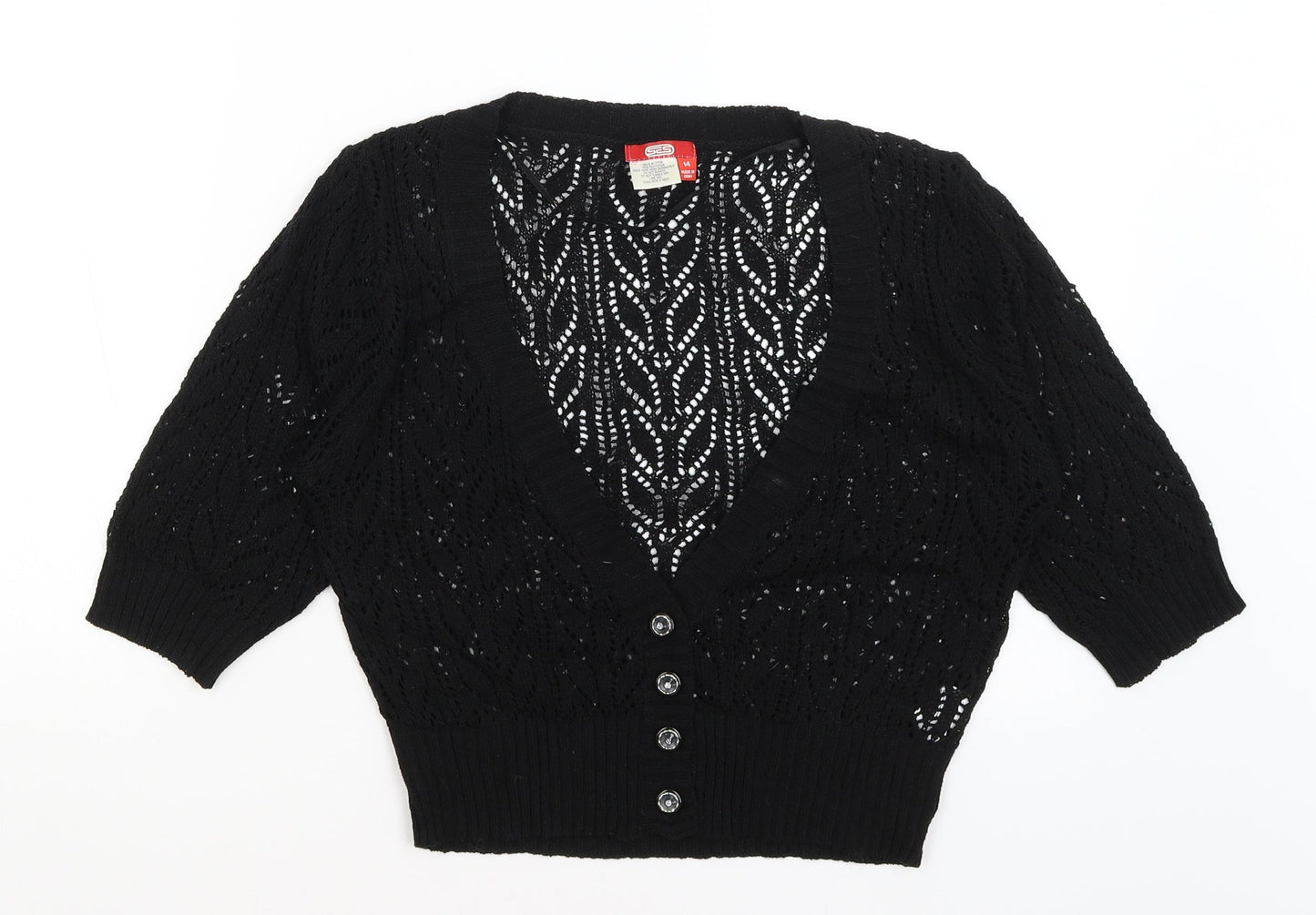 Ses Womens Black   Cardigan Jumper Size 14