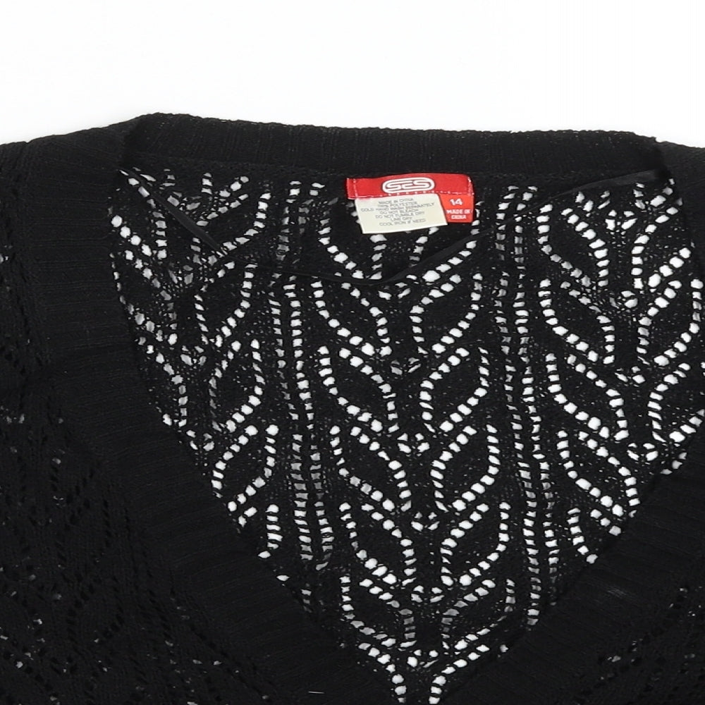 Ses Womens Black   Cardigan Jumper Size 14