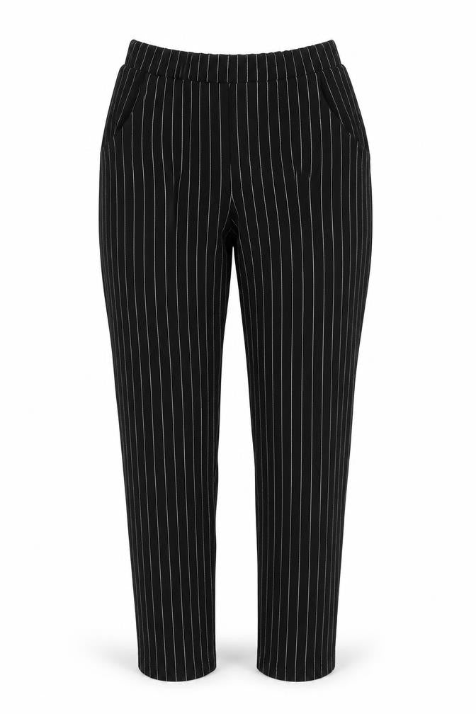Pretty Little Thing Womens Black Striped  Trousers  Size 4 L23 in