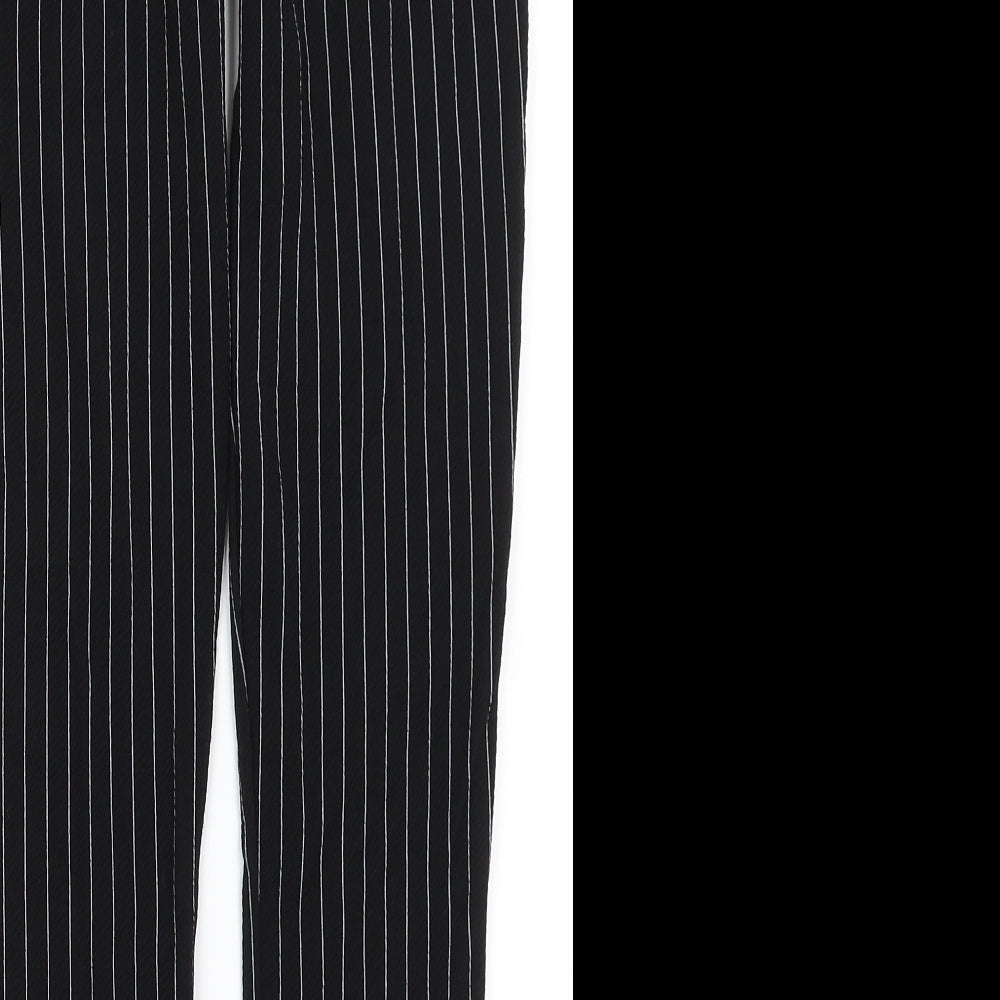 Pretty Little Thing Womens Black Striped  Trousers  Size 4 L23 in