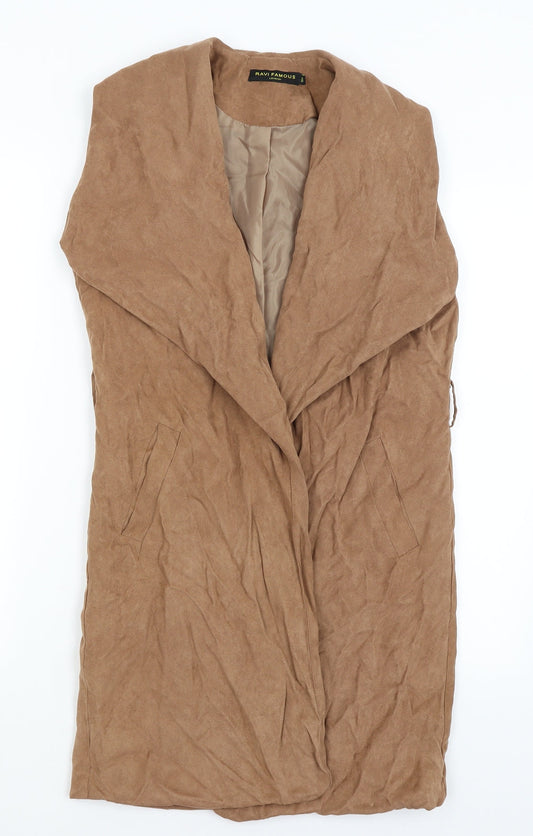 Ravi Famous Womens Brown   Vest Jumper Size 10