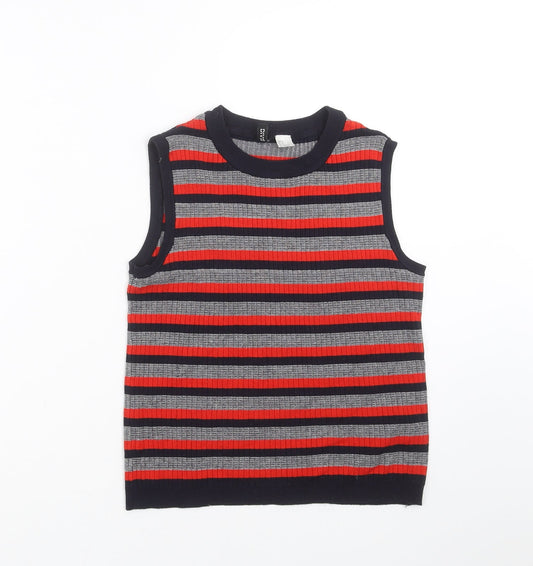 Divided by H&M Womens Blue Striped Knit Pullover Jumper Size S