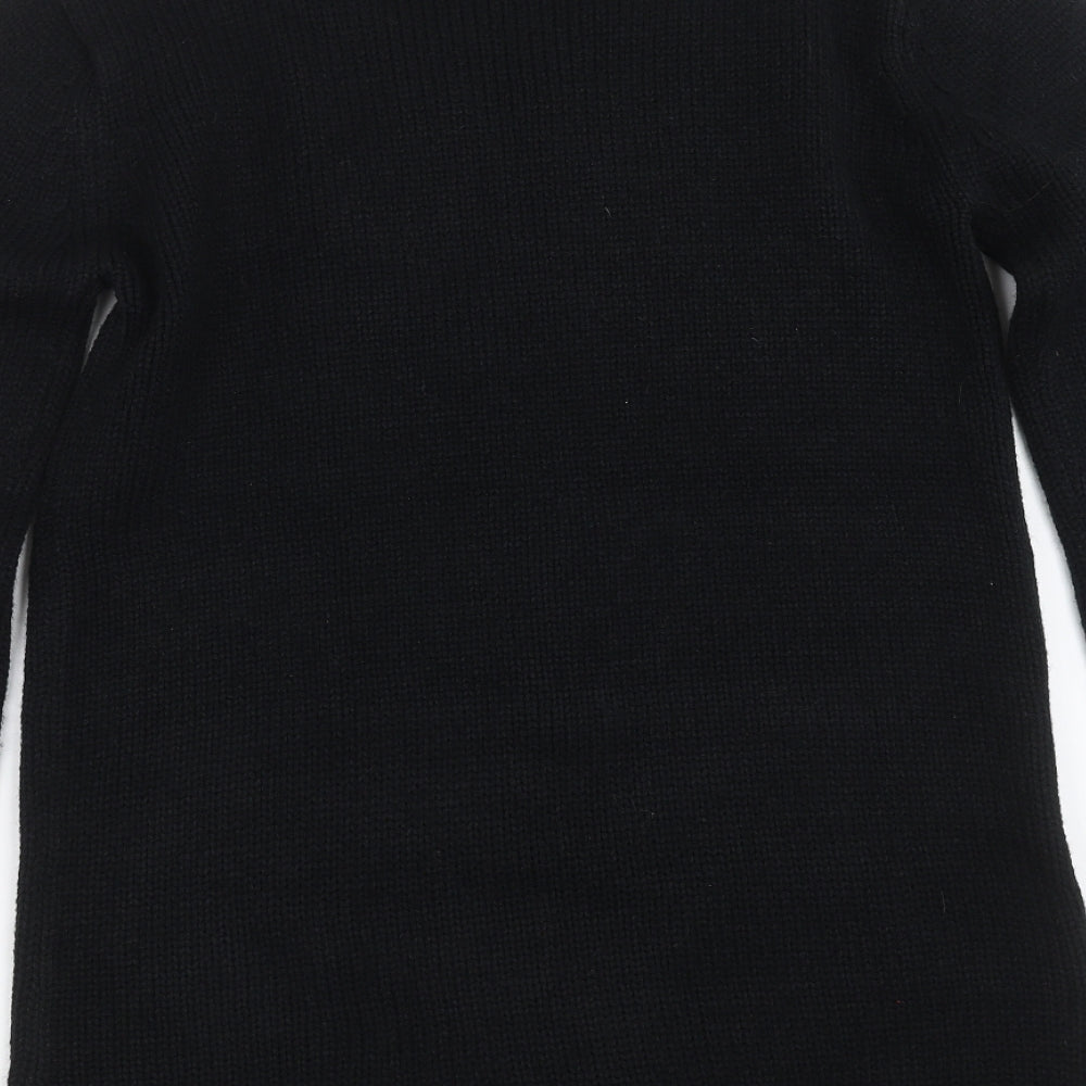 Embargo Girls Black  Knit Cardigan Jumper Size 13 Years  - Tassles