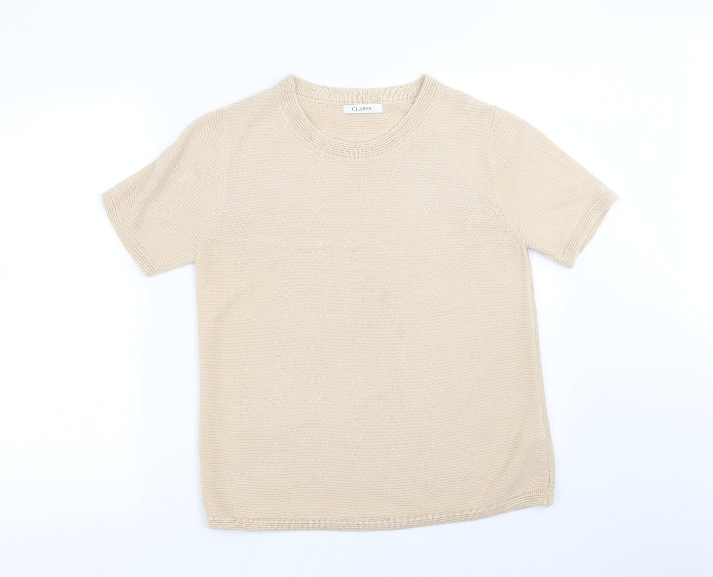 Marks and Spencer Womens Beige  Knit Pullover Jumper Size 12
