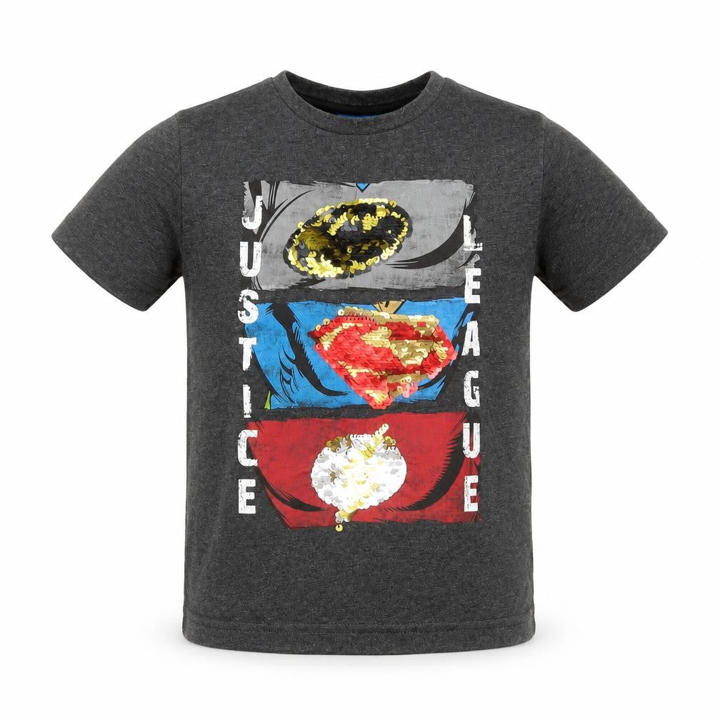 Next Boys Grey   Basic T-Shirt Size 4 Years  - Justice League