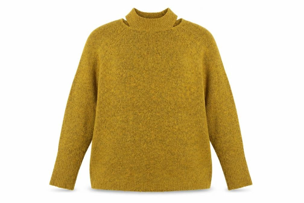 F&F Womens Yellow  Knit Pullover Jumper Size 12