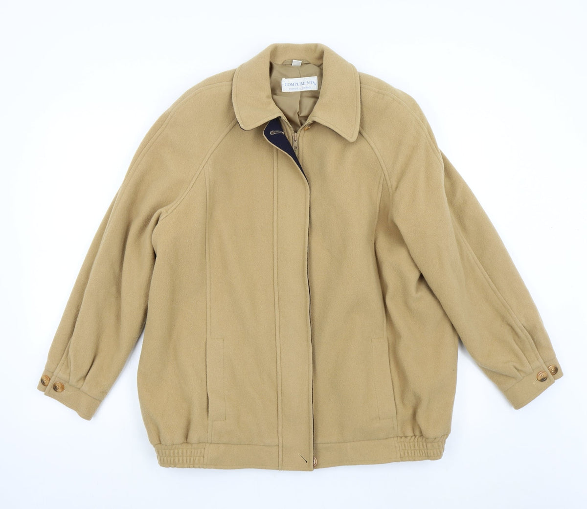 Compliments Womens Beige   Jacket  Size 16