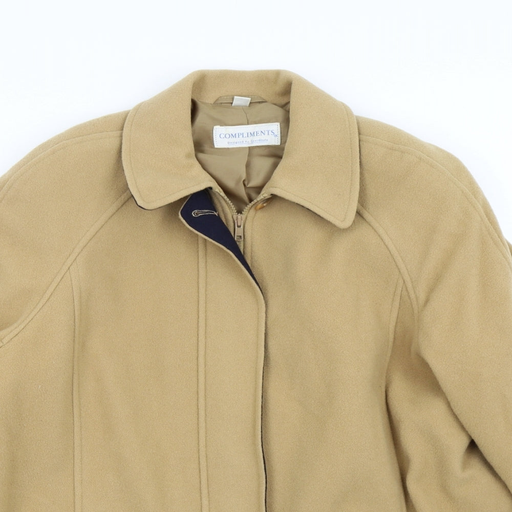 Compliments Womens Beige   Jacket  Size 16