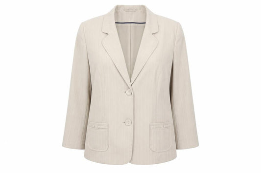 BM Collection Womens Beige   Jacket Suit Jacket Size 20